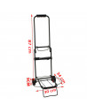 Tradineur - Carro portamaletas Plegable - Fabricado de Acero con 2 Ruedas - Carrito de Mano para Viajes con Pulpo elástico - 87