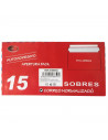 Pack de 150 sobres para correo aéreo, sobres de papel blanco liso para cartas, borde rojo y azul, solapa autoadhesiva