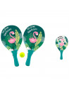Palas playa multicolor con pelota color verde con diseño de flamenco ideal para juegar en la playa o piscina 19 x 0.6 x 38 cm (a