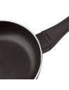 Tradineur - Sartén de aluminio de inducción rápida "Luxe" (Negro, diámetro 24 cm)