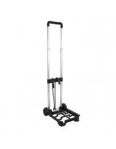 Tradineur - Carro portamaletas Plegable - Fabricado de Acero con 2 Ruedas - Carrito de Mano para Viajes con Pulpo elástico - 89,