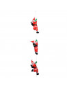 Pack 3 muñecos de papá noel con cuerda 180 cm, santa klaus para colgar en ventana, balcón, terraza, decoración de navidad, regal