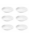 Pack de 6 platos de plástico de color blanco para macetas de 50/60 cm "mediterránea". Set de 6 bandejas redondas para tiestos vá