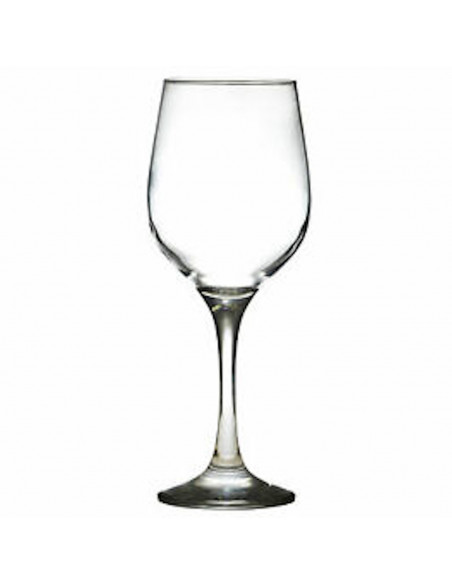 Tradineur - Set de 6 copas de vino de cristal modelo fame, 395 ml, juego de 6 copas de vino, 21 x 7 cm