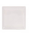 Pack de 6 platos llanos de cerámica de forma cuadrada de 1 x 18 x 18 cm, ideal para hogar u hostelería. Set de 6 recipientes par