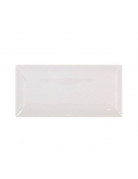 Juego de 6 bandejas planas de cerámica, rectángulares, color marfil, pack de platos rectangulares de cerámica, 30 x 2 x 20 cm Juego de 6 bandejas planas de cerámica, rectángulares, color marfil, pack de platos rectangulares de cerámica, 30 x 2 x 20 cm