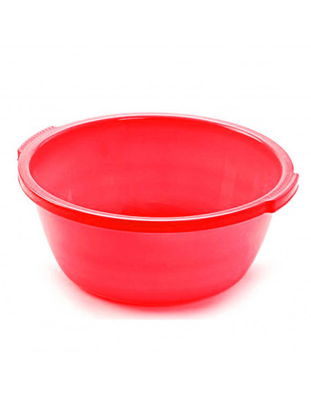 Tradineur - Barreño de plástico con forma redonda, de 28,2 cm de diámetro y 11,5 cm de alto,con capacidad de 5 litros y color su