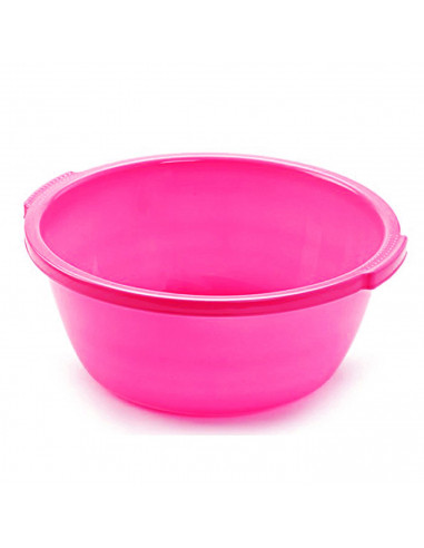 Tradineur - Barreño de plástico con forma redonda, de 28,2 cm de diámetro y 11,5 cm de alto,con capacidad de 5 litros y color su