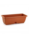 Tradineur - Jardinera para balcón con plato integrado - Fabricado en plástico - Capacidad de 12 L - 17 x 60 x 19,5 cm - Color Ma