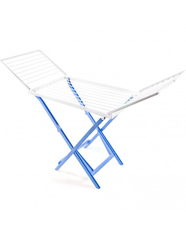 Tendedero plegable de resina con alas, de color surtido, 2 metros de espacio de tendido. Soporte para tender la ropa en interior