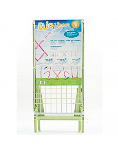Tendedero plegable de resina con alas, de color surtido, 2 metros de espacio de tendido. Soporte para tender la ropa en interior