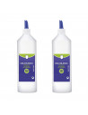 Tradineur - Pack de 2 botes de cola blanca escolar de 500 gr. con aplicador, no tóxica, multiusos 24 x 6 cm