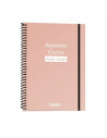 Agenda escolar 4º 2021/2022, tapa dura y goma, 1,5 x 16 x 21 cm, vista diaria, ideal para el curso escolar u oficina, bloc con c