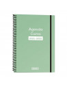 Agenda escolar 4º 2021/2022, tapa dura y goma, 1,5 x 16 x 21 cm, vista diaria, ideal para el curso escolar u oficina, bloc con c