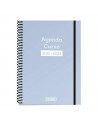 Agenda escolar 4º 2021/2022, tapa dura y goma, 1,5 x 16 x 21 cm, vista diaria, ideal para el curso escolar u oficina, bloc con c