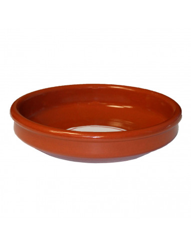 Tradineur - Pack de 12 Cazuelas redondas de barro - Aptas para vitro y horno - Ideales para guisos y asados caseros  Ø 20 cm
