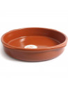 Tradineur - Cazuela redonda de barro - Apta para vitro y horno - Ideal para guisos y asados caseros  Ø 40 cm - Modelo aleatorio