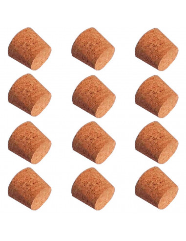 Tradineur - Pack de 12 tapones de corcho, indicados para garrafas de cristal de 8 litros, medidas corcho: 34 x 31 x 28 mm