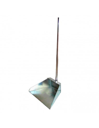 Pamex - Recogedor de metal galvanizado con palo 75 x 34 x 27 cm, recogedor básico para limpieza del hogar, duradero y resistente