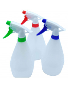Pamex - Pack de 3 botellas pulverizadoras de 500 ml, de colores, para diversas utilidades, especial para jardinería. Set de 3 re