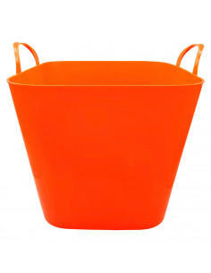 Capazo de plástico 32 L, 30 x 44 cm. Cesto, cubo flexible, contenedor multifuncional, establo, jardín, alimentación de animales,