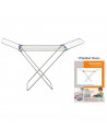 Tendedero plegable de aluminio con alas, 1.75 de ancho. Soporte para tender la ropa en interior o exterior, 175 x 55 x 110 cm id