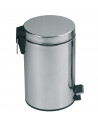 Cubo de basura con apertura a pedal 20 litros. Papelera metálica de baño, aseo u oficina con recipiente interior extraible 44 x
