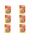 6 Packs de 4 pilas super alcalinas AA LR6 Júpiter 1,5 V, energía fiable, larga duración, rendimiento elevado para juguetes y dem