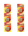 6 Packs de 4 pilas super alcalinas AAA LR03 Júpiter 1,5 V, energía fiable, larga duración, rendimiento elevado para juguetes y d