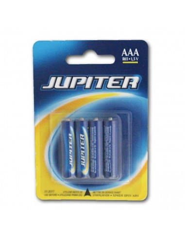 Juego de 6 packs de 4 pilas AAA, r03, 1,5 v "júpiter" ideal para el hogar. Set de 24 pilas no recargables, para una gran diversi