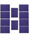 Pack de 10 carpetas de cartón de 34 x 25 cm, tamaño folio, con gomas y solapas, de color azul. Juego de 10 carpetas para guardar