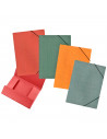 Pack de 10 carpetas de cartón de 31,7 x 23,6 cm, tamaño folio, con gomas y solapas, de color surtido. Juego de 10 carpetas para