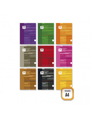 Pack de 5 libretas cuadriculadas A4, 48 hojas, 90 gr., cuaderno de cuadros, tapa blanda grapada, 21 x 29,7 cm, material escolar,