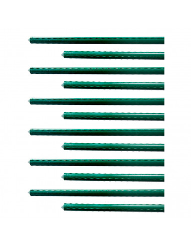 La Bolata - Pack 12 varillas, tutores de acero plastificado para plantas, soporte de  plantas, cañas jardín, estacas de planta,