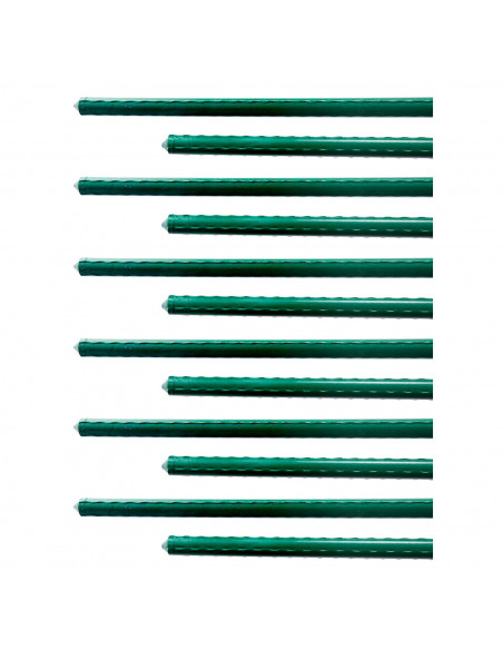 La Bolata - Pack 12 varillas, tutores de acero plastificado para plantas, soporte de  plantas, cañas jardín, estacas de planta,