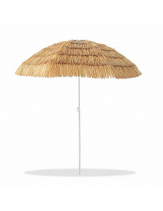 Sombrilla de playa coco con bolsa, jardín, exterior, camping, terraza, parasol estilo hawaiano, 180 x 195 cm