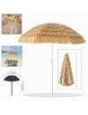 Sombrilla de playa coco con bolsa, jardín, exterior, camping, terraza, parasol estilo hawaiano, 180 x 195 cm