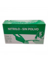 Guantes de nitrilo sin polvo talla S 6-7, Guantes desechables de examen, color azul, 100 unidades