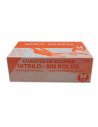 Guantes de nitrilo sin polvo talla M 7-8, Guantes desechables de examen, color azul, 100 unidades