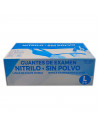 Guantes de nitrilo sin polvo talla L 8-9, Guantes desechables de examen, color azul, 100 unidades