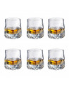 Set de 6 vasos de cristal 33 cl, modelo frosty, juego de vasos con base gruesa para licores, cócteles, vino, cerveza, bar, resta