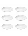Pack de 6 platos de plástico blanco para macetas de 30-40 cm, modelo mediterránea, bandejas, platillos, bajoplatos redondos para