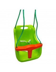 Columpio infantil con cinturón de seguridad 39 x 36 x 43 cm, silla asiento colgante bebé, carga máxima 25 kg para casa, jardín,