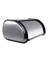 Tradineur - Panera de metal sobremesa, tapa corredera, 43 x 27,5 x 18 cm. Contenedor para pan metálico, recipiente con tapa desl