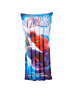 Colchoneta hinchable infantil Spiderman 119 x 61 cm, colchoneta inflable niños verano, hamaca flotante, colchón, tumbona inflabl