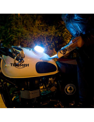 Luz de emergencia autónoma, señal V16 preseñalización de peligro + linterna, homologada, activación automática, autorizada por l