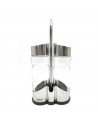 LifeStyle - Set de aceitera y vinagrera 175 ml, cristal y acero inoxidable, diseño clásico, recipientes rellenables para aliño,
