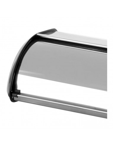 Panera de acero inoxidable sobremesa con tapa corredera 35 x 24 x 15 cm, contenedor para pan metálico, recipiente con tapa desli