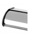 Panera de acero inoxidable sobremesa con tapa corredera 35 x 24 x 15 cm, contenedor para pan metálico, recipiente con tapa desli
