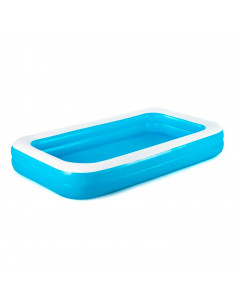 Tradineur - Piscina hinchable rectangular familiar 305 x 183 x 46 cm, piscina inflable 850 litros, paredes extragruesas, exterio